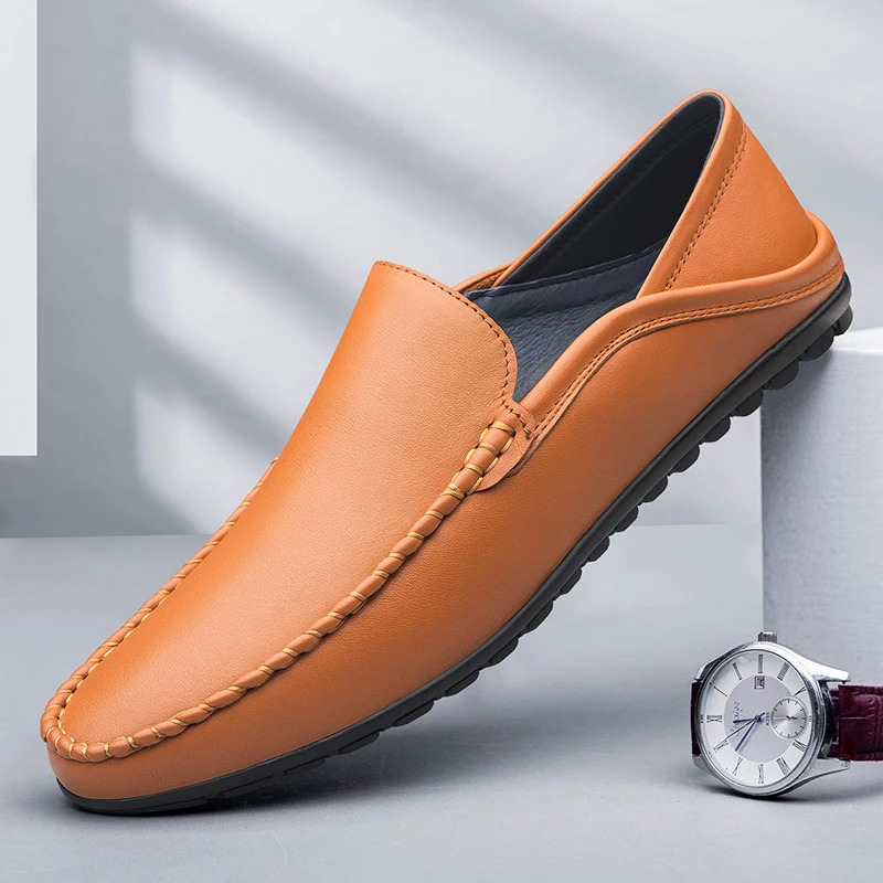 Italy Business Classic Shoes Genuine Leather Loafers Men's Slip-on Massage Soles Luxury Brand Moccasin Comfortable Driving Shoes
Italy Business Classic Shoes Genuine Leather Loafers Men's Slip-on Massage Soles Luxury Brand Moccasin Comfortable Driving Shoes