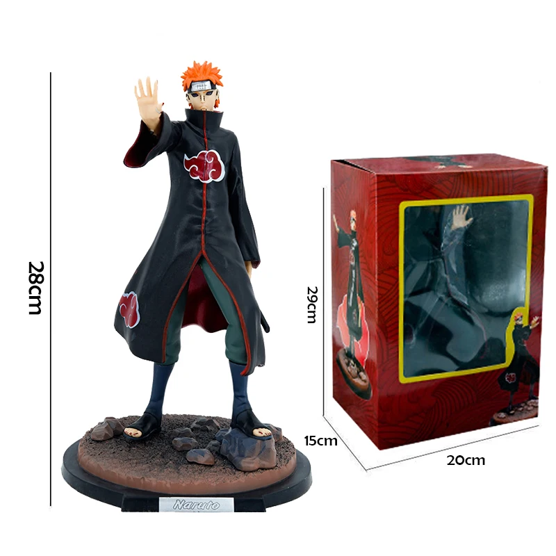 

28CM Figma Anime Naruto Shippuden Akatsuki Six Paths Of Pain Gk Action Figures Big Model Statue Collectible Desktop Decoration