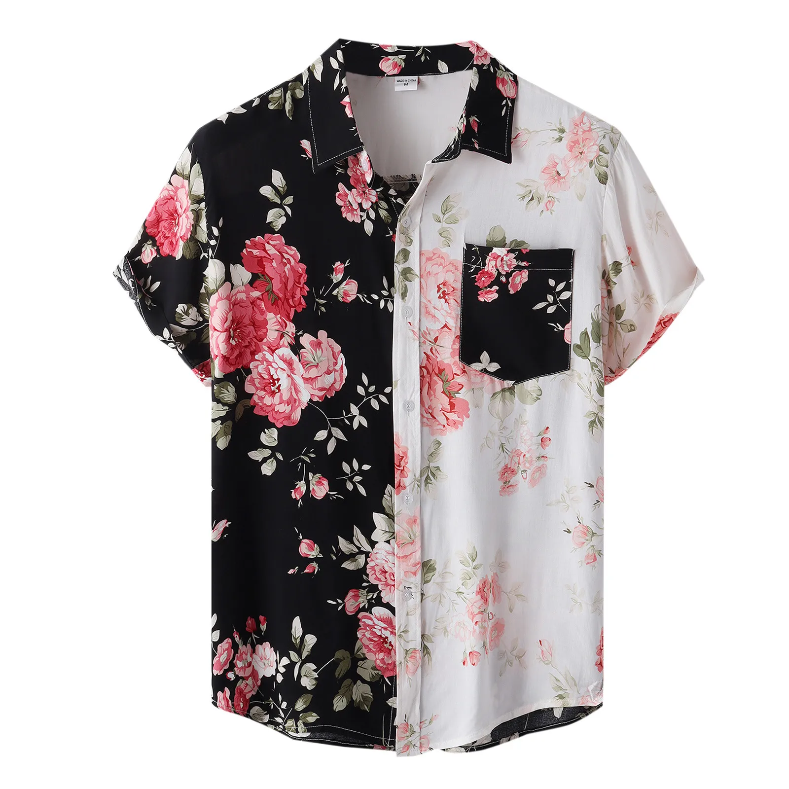 Summer Men Shirt Floral Patchwork Print Short Sleeve Shirts Casual Short Sleeve Lapel Hawaiian Blouse Vacation Beach Top Camisas
Summer Men Shirt Floral Patchwork Print Short Sleeve Shirts Casual Short Sleeve Lapel Hawaiian Blouse Vacation Beach Top Camisas