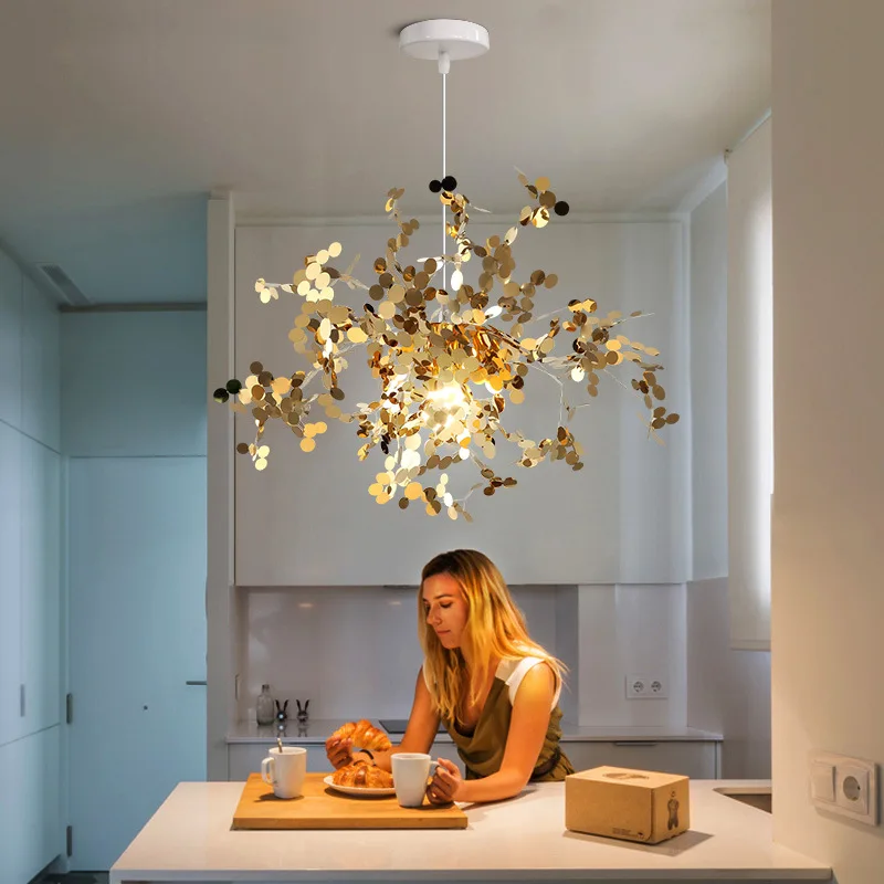 Creative Chandelier Designer Droplight Bar Lamp tStainless Steel Petal Lamp Simple Modern Restaurant Decorative Lamp Chandelier
Creative Chandelier Designer Droplight Bar Lamp tStainless Steel Petal Lamp Simple Modern Restaurant Decorative Lamp Chandelier