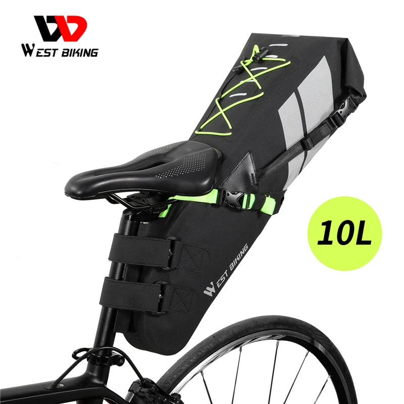 Велосумка WEST BIKING 10 л, 17 л, вместительная Складная велосипедная сумка, водонепроницаемая Светоотражающая Сумка на багажник горного и дорожного велосипеда
Велосумка WEST BIKING 10 л, 17 л, вместительная Складная велосипедная сумка, водонепроницаемая Светоотражающая Сумка на багажник горного и дорожного велосипеда