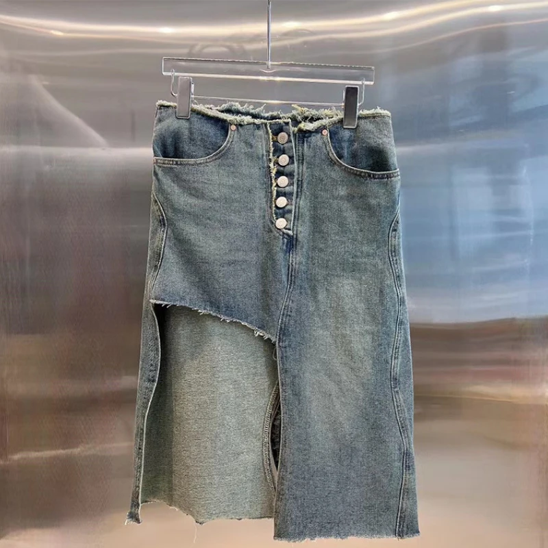 2023 Summer New Irregular Raw Edge High Waist Slim Denim Mini Skirt Women
2023 Summer New Irregular Raw Edge High Waist Slim Denim Mini Skirt Women