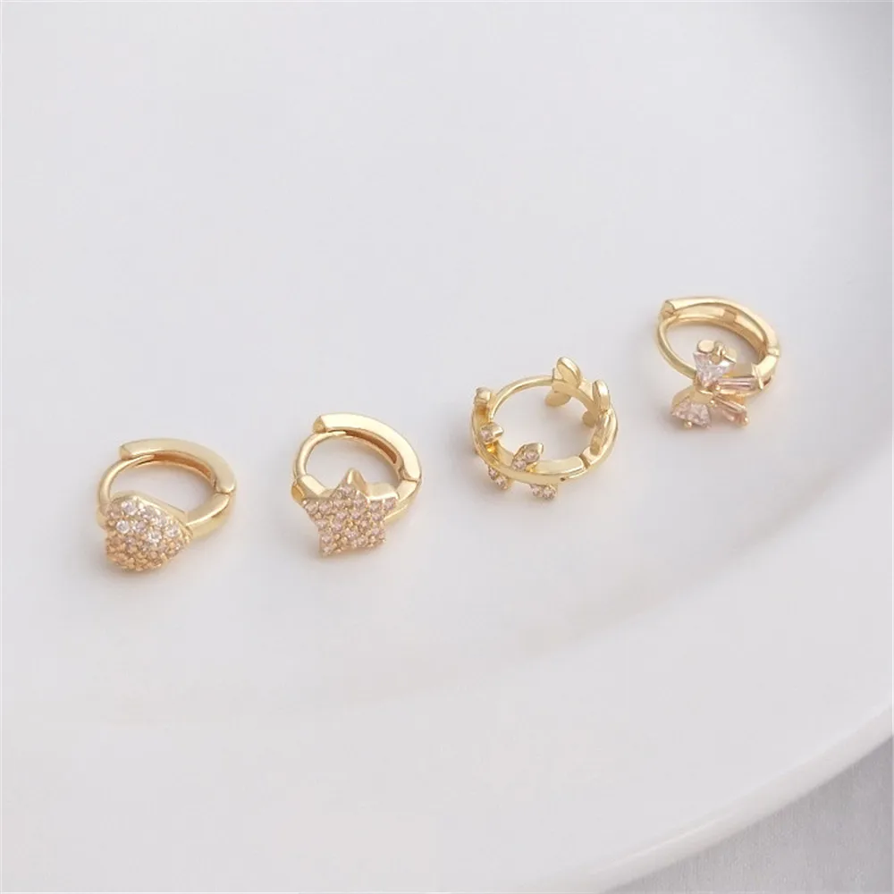 14K Gold Filled Plated Micro-inlaid zircon twigs peach star bow-knot earrings buckles fashion light luxury earrings
14K Gold Filled Plated Micro-inlaid zircon twigs peach star bow-knot earrings buckles fashion light luxury earrings