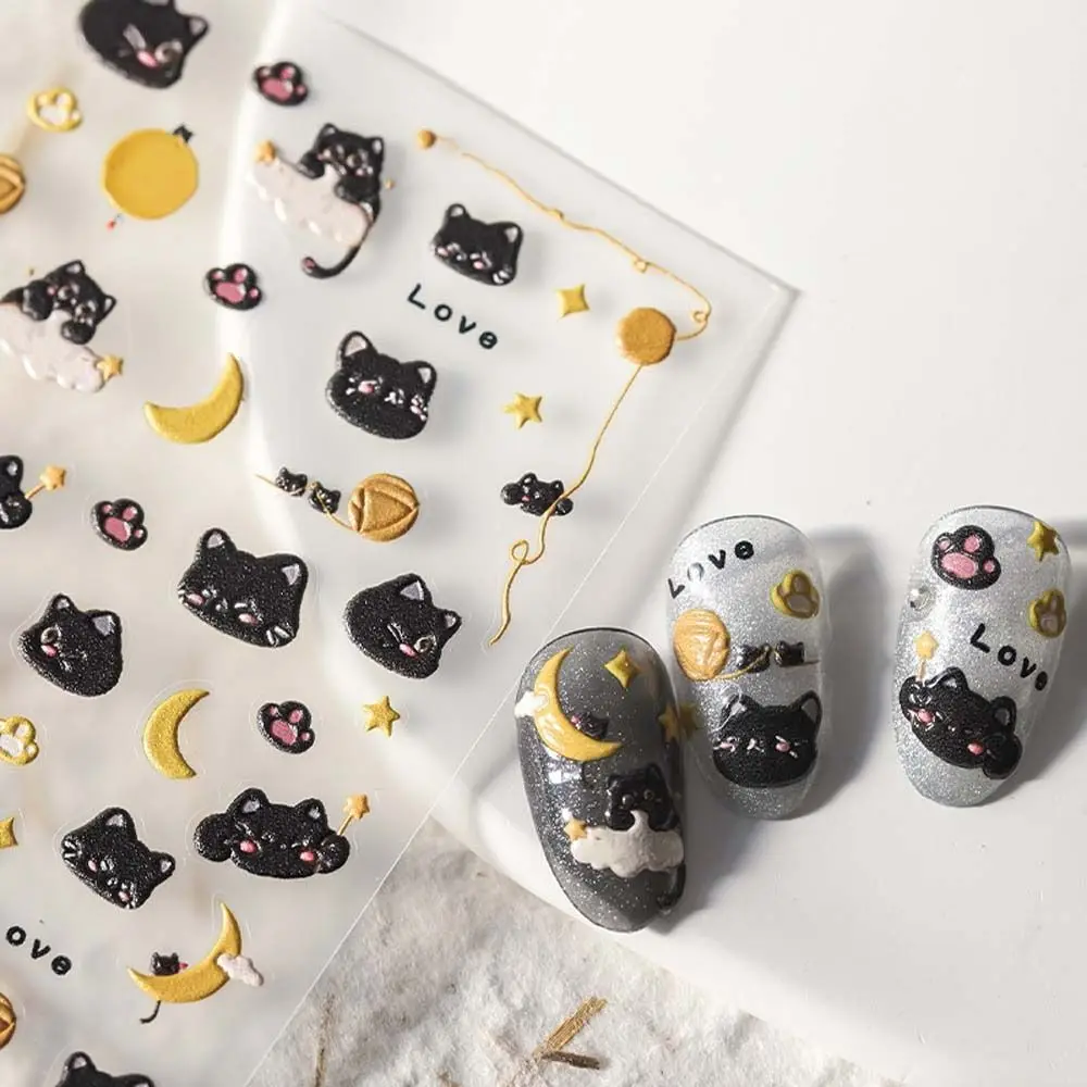 Cartoon Nail Sticker Moon Cat Rabbit Bear Animal Nail Decoration 3D Embossed Nail Appliqué Checkered Pattern Nail Accessories
Cartoon Nail Sticker Moon Cat Rabbit Bear Animal Nail Decoration 3D Embossed Nail Appliqué Checkered Pattern Nail Accessories