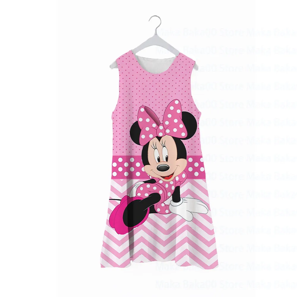 Summer New Casual Loose Disney Mickey Minnie Dress Printed Round Neck Sleeveless Cartoon Anime Cute Princess Dress
Summer New Casual Loose Disney Mickey Minnie Dress Printed Round Neck Sleeveless Cartoon Anime Cute Princess Dress
