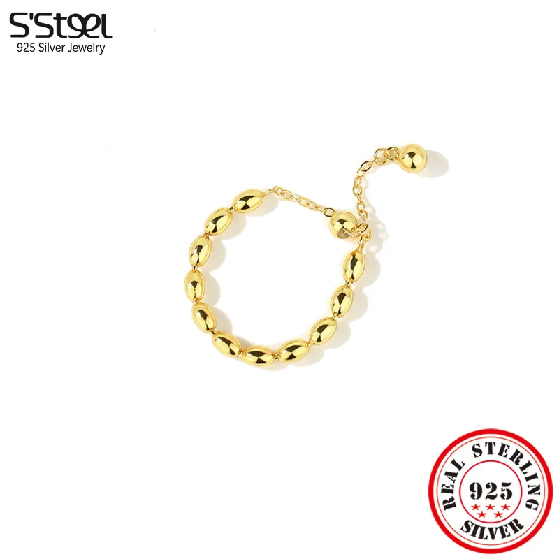 S'STEEL Sterling Silver 925 Bead Ring For Women's Chain Adjustable Rings Brand Wedding Trends 2023 Accessories Y2k Jewelry
S'STEEL Sterling Silver 925 Bead Ring For Women's Chain Adjustable Rings Brand Wedding Trends 2023 Accessories Y2k Jewelry