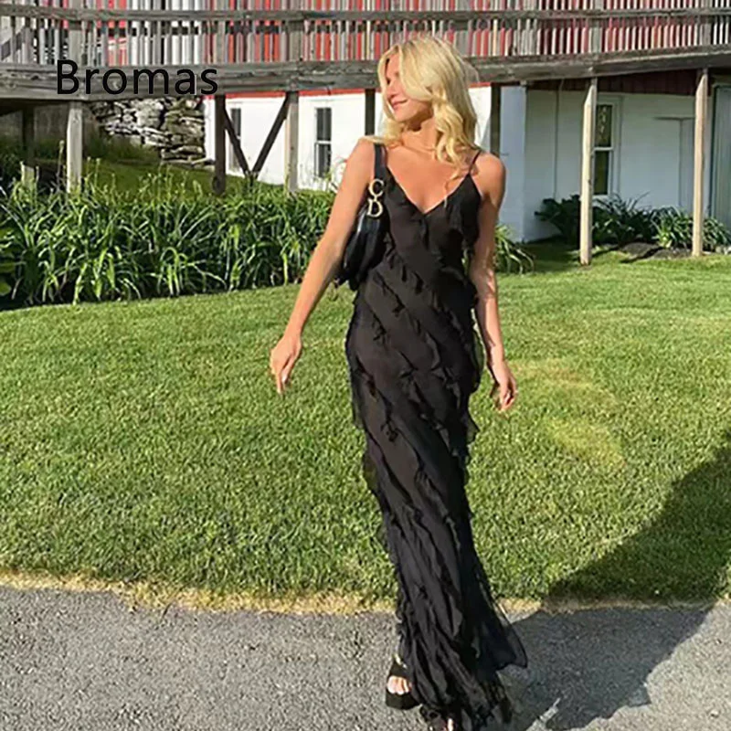 Elegant Deep V Neck Women Maxi Dresses Sexy Ruffles Backless Party Dress 2023 Summer Sleeveless Slin Beach Split Dress
Elegant Deep V Neck Women Maxi Dresses Sexy Ruffles Backless Party Dress 2023 Summer Sleeveless Slin Beach Split Dress