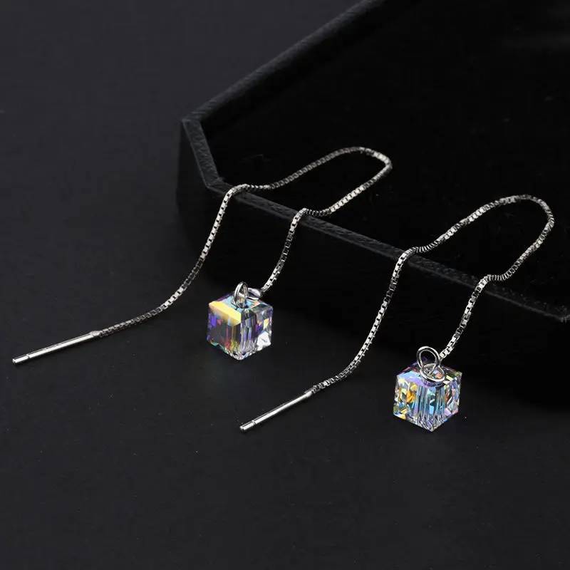Aurora Square Crystal Ear Line Women's Shiny Earrings S925 Silver Ear Hooks Luxury Jewelry Dangle Earrings
Aurora Square Crystal Ear Line Women's Shiny Earrings S925 Silver Ear Hooks Luxury Jewelry Dangle Earrings