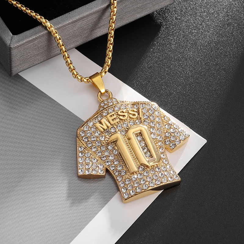 Men and Women Fashion Ice Out Zircon Legend No. 10 Jersey Pendant Necklace Hip-Hop Punk Jewelry
Men and Women Fashion Ice Out Zircon Legend No. 10 Jersey Pendant Necklace Hip-Hop Punk Jewelry