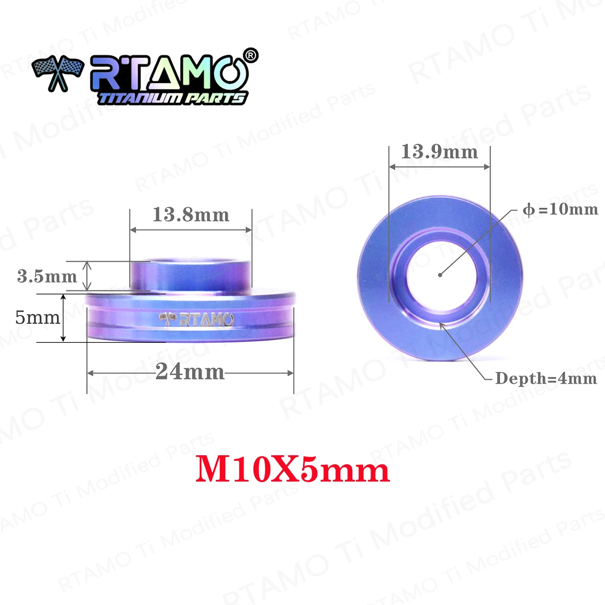 RTAMO Титановая шайба для Brembo M50 M50S GP4-RS M4 M4.34 M4.32
RTAMO Титановая шайба для Brembo M50 M50S GP4-RS M4 M4.34 M4.32