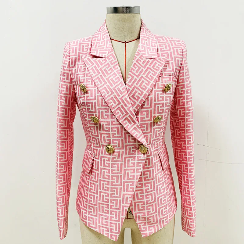 2022 runway high end luxury branded Fashion suit blazer Double Breasted Lion Buckle Geometric Pattern Slim fits women blazers
2022 runway high end luxury branded Fashion suit blazer Double Breasted Lion Buckle Geometric Pattern Slim fits women blazers