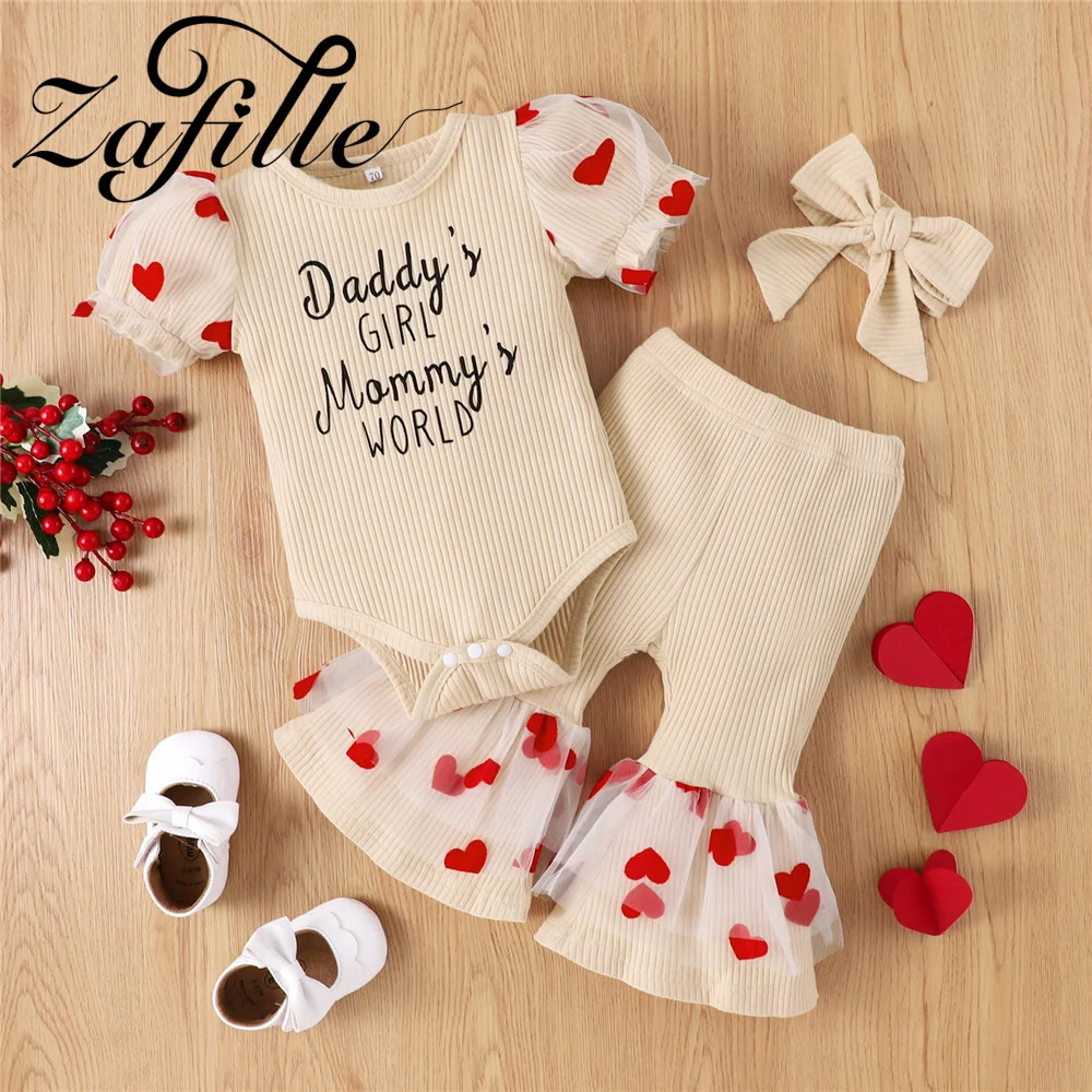 ZAFILLE 0-2Y Baby Girls Clothes Letter Printed Bodysuit+Bell Bottom Pants 2022 Festival Kids Toddler Costume Girl Mesh Suits Set
ZAFILLE 0-2Y Baby Girls Clothes Letter Printed Bodysuit+Bell Bottom Pants 2022 Festival Kids Toddler Costume Girl Mesh Suits Set