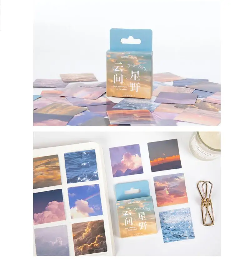 40Packs Box Stickers Wholesale Gradient pink cloud sunset sky Mini Diary landscape Adhesive Scrapbooking Decorative DIY 4CM
40Packs Box Stickers Wholesale Gradient pink cloud sunset sky Mini Diary landscape Adhesive Scrapbooking Decorative DIY 4CM