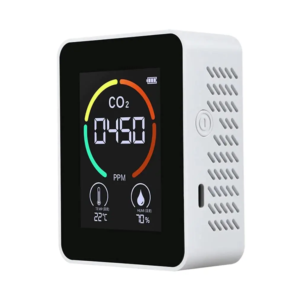 Temperature & Humidity Meter, Air Quality Monitor, CO2 Detector, 3-In-1 Digital Air Pollution Carbon Dioxide Detector A
Temperature & Humidity Meter, Air Quality Monitor, CO2 Detector, 3-In-1 Digital Air Pollution Carbon Dioxide Detector A