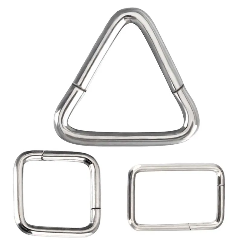 

ASTM F 136 Titanium Ear Nose PIERC Square Triangle Rectangle Cartilage Earring Earlobe Piercing Hinged Clicke Ring Body Jewelry