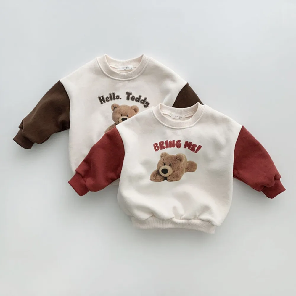2022 Spring Baby Kids Cartoon Plush Bears Hoodies Infant Boys Girls Fashion Cotton Sweatshirt Kids Pullover Tops
2022 Spring Baby Kids Cartoon Plush Bears Hoodies Infant Boys Girls Fashion Cotton Sweatshirt Kids Pullover Tops