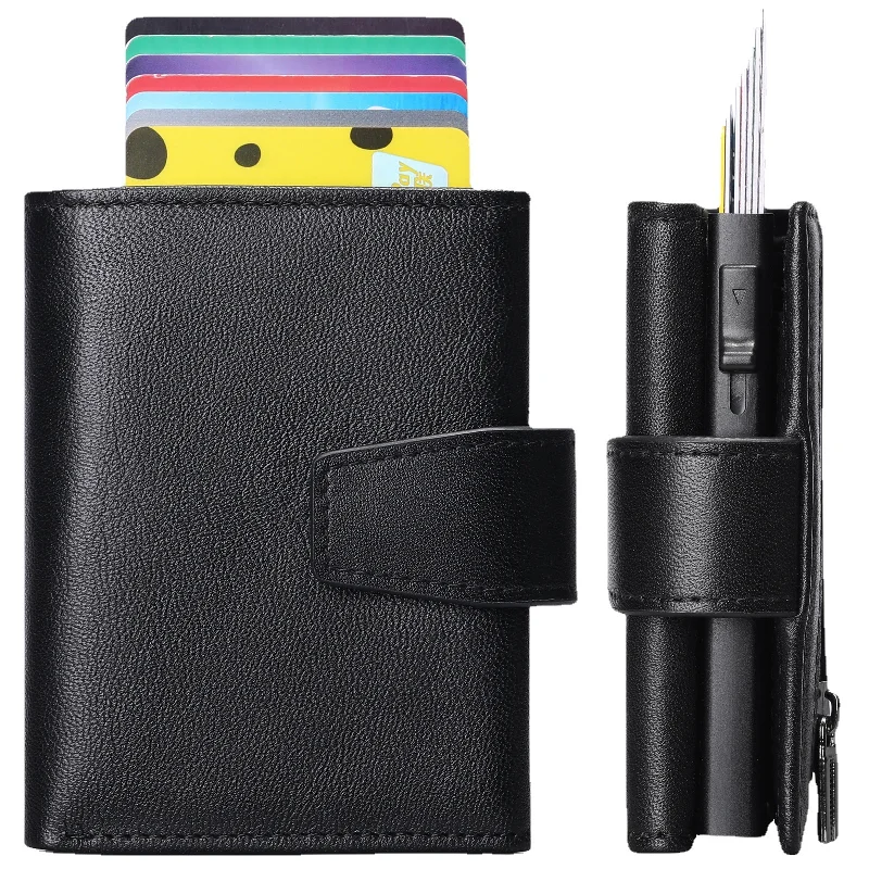 Men's Wallet Top Layer Cowhide Card Case Aluminum Alloy Automatic Card Box Wallet Leather Multifunctional bag free shipping
Men's Wallet Top Layer Cowhide Card Case Aluminum Alloy Automatic Card Box Wallet Leather Multifunctional bag free shipping