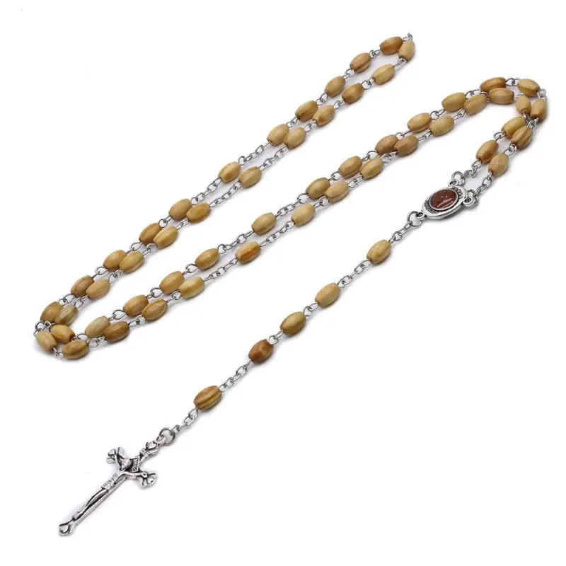 Fashion Handmade Round Bead Catholic Rosary for Cross Religious Wood Beads Men Necklace Charm Gift
Fashion Handmade Round Bead Catholic Rosary for Cross Religious Wood Beads Men Necklace Charm Gift