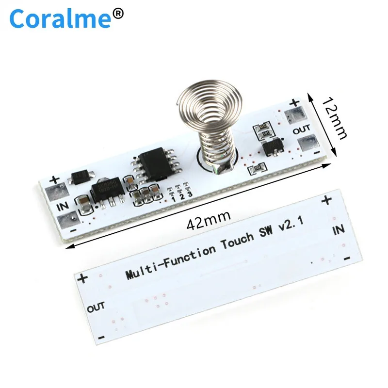 Touch Switch Capacitive Sensor Module DC 5V-24V 3A LED Dimming Control Lamps Hard Light Controller Module Integrated Circuit
Touch Switch Capacitive Sensor Module DC 5V-24V 3A LED Dimming Control Lamps Hard Light Controller Module Integrated Circuit