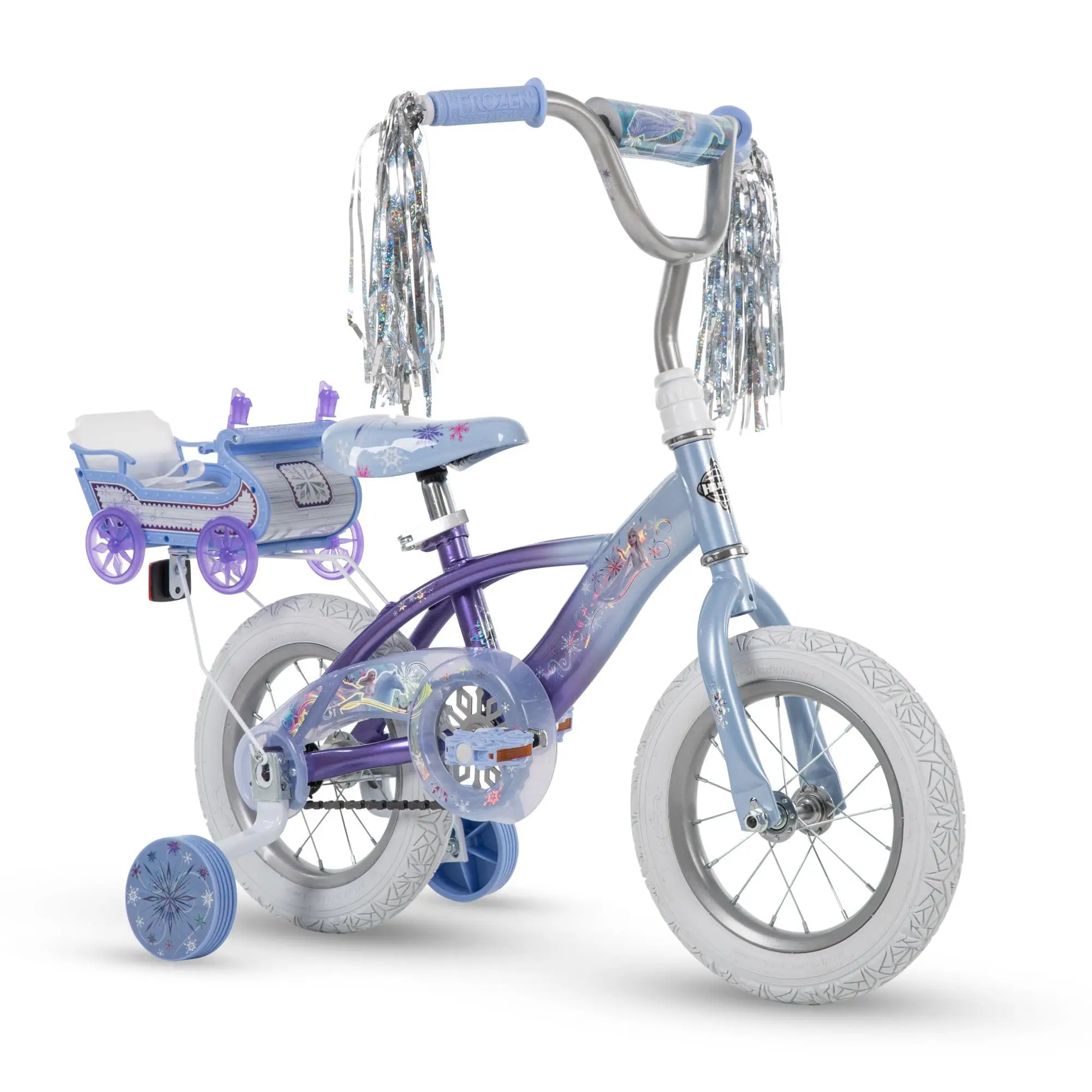 Frozen Bike with Doll Carrier Sleigh for Girl's, 12 In., White and Purple by Huffy
Frozen Bike with Doll Carrier Sleigh for Girl's, 12 In., White and Purple by Huffy
