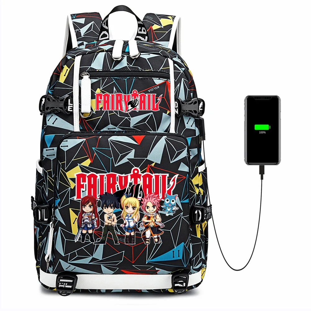 Anime Fairy Tail USB Charging Knapsack Zipper Casual Backpack School Bag Shoulder Bags Unisex Casual Laptop Bag Travel Rucksack
Anime Fairy Tail USB Charging Knapsack Zipper Casual Backpack School Bag Shoulder Bags Unisex Casual Laptop Bag Travel Rucksack