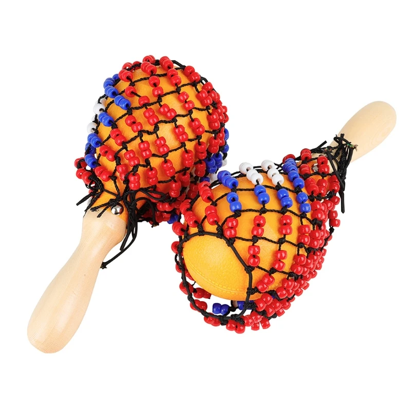 1 Pair Beads Net Wooden Sand Hammer Hand Tambourine Percussion Instrument for Children Educational Gifts
1 Pair Beads Net Wooden Sand Hammer Hand Tambourine Percussion Instrument for Children Educational Gifts