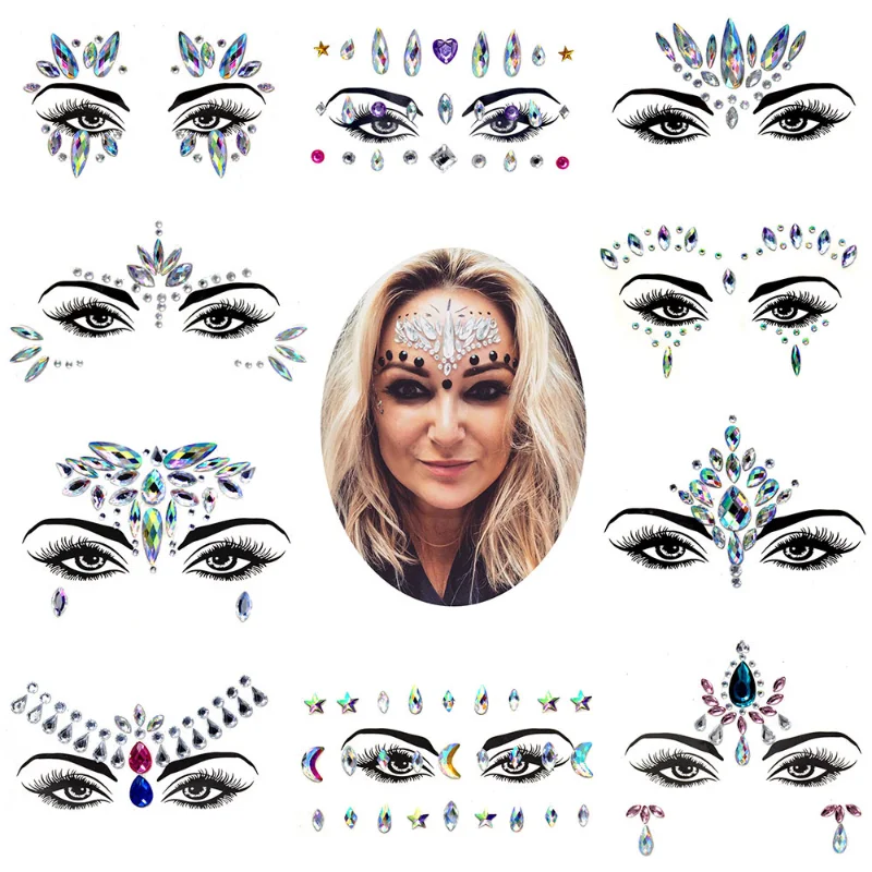 3D Sexy Female Fake Tattoo Stickers Acrylic Rhinestone Flash Temporary Tattoo Festive Party Stage Chest Face Jewelry Makeup Tool
3D Sexy Female Fake Tattoo Stickers Acrylic Rhinestone Flash Temporary Tattoo Festive Party Stage Chest Face Jewelry Makeup Tool