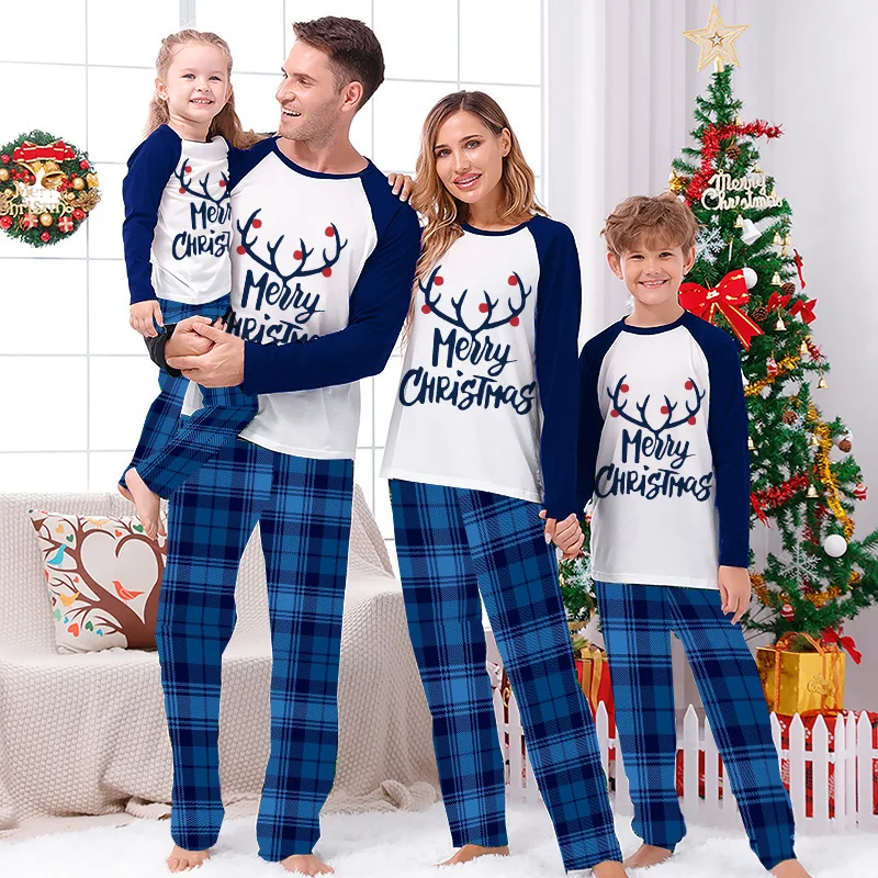 2024 NEW Christmas Matching Family Pajamas Merry Christmas Elk Antlers Blue Plaids Pajamas Set
2024 NEW Christmas Matching Family Pajamas Merry Christmas Elk Antlers Blue Plaids Pajamas Set