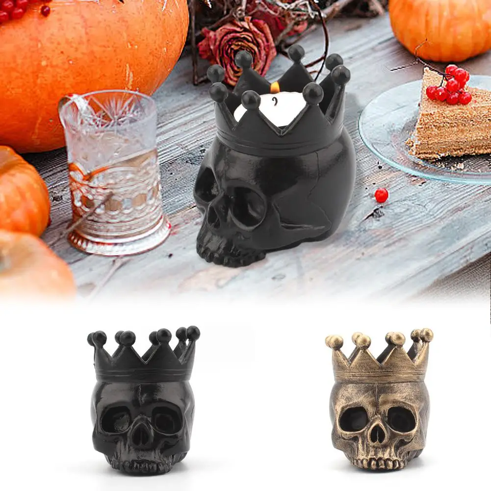 3D Crown Skull Candle Holder Resin Candlestick Halloween Base Decoration Decoration Skeleton Supplies Halloween Candle Home S4T1
3D Crown Skull Candle Holder Resin Candlestick Halloween Base Decoration Decoration Skeleton Supplies Halloween Candle Home S4T1