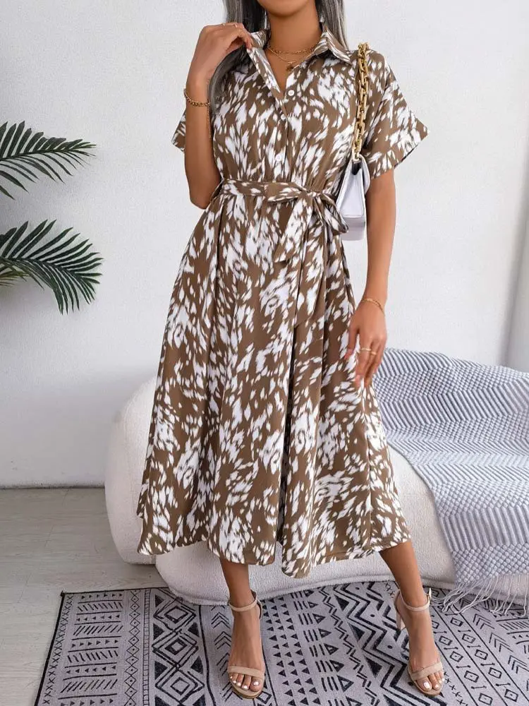 2023 Summer Long Shirt Dress Women Leopard Print Party Dresses Ladies Loose Button Dress Vestidos Elegantes Para Mujer
2023 Summer Long Shirt Dress Women Leopard Print Party Dresses Ladies Loose Button Dress Vestidos Elegantes Para Mujer