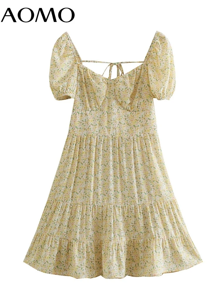 AOMO 2022 Summer Women Flowers Print French Style Dress Puff Short Sleeve Ladies Mini Dress Vestidos 1F90A
AOMO 2022 Summer Women Flowers Print French Style Dress Puff Short Sleeve Ladies Mini Dress Vestidos 1F90A