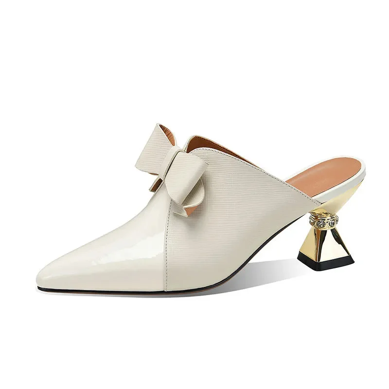 Female Fashion Sweet Beige High Quality Real Leather Bow Tie High Heel Shoes Women Classic Party Pumps Sapatos Femininas G416
Female Fashion Sweet Beige High Quality Real Leather Bow Tie High Heel Shoes Women Classic Party Pumps Sapatos Femininas G416