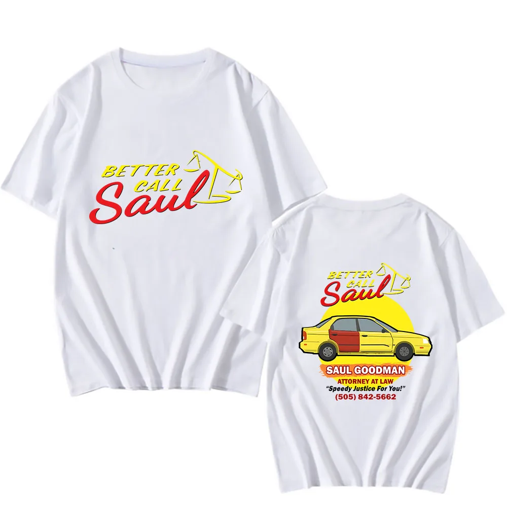 

Better Call Saul Goodman T Shirts Men Aesthetic High Quality Tshirts 100% Cotton Legal Drama T-shirts Speedy Justice for You Tee