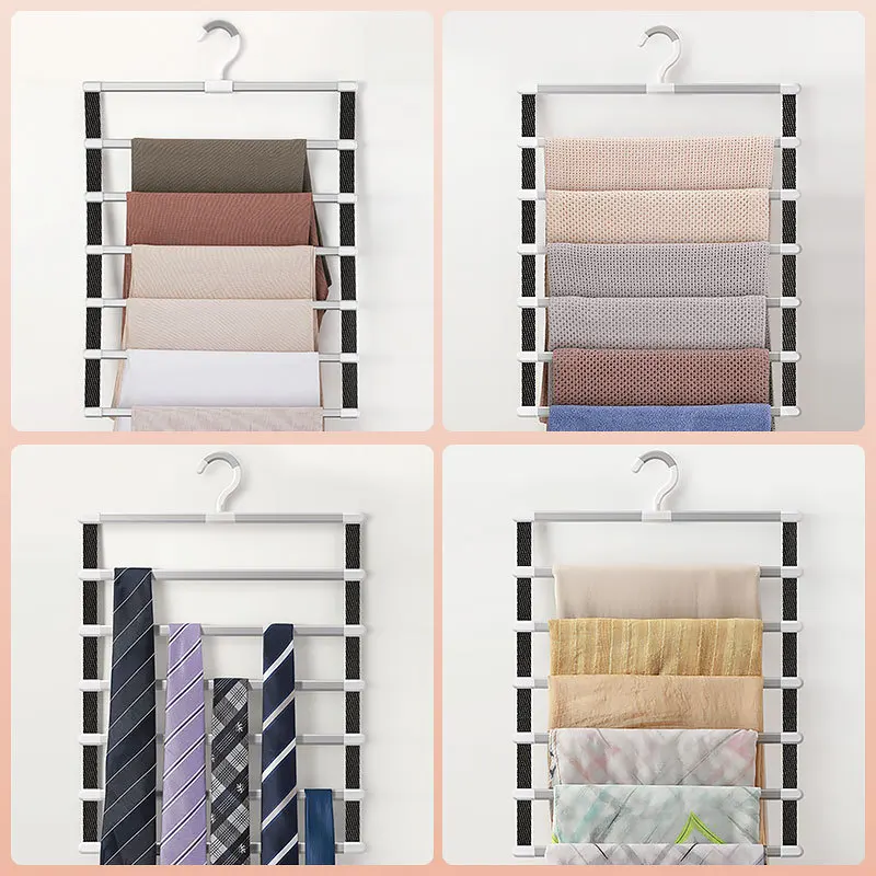 6/8 Layers Clothing Racks Trouser Hangers Foldable Wardrobe Hanger Storage Organizer Closet Clothes Storage Artifact Household
6/8 Layers Clothing Racks Trouser Hangers Foldable Wardrobe Hanger Storage Organizer Closet Clothes Storage Artifact Household
