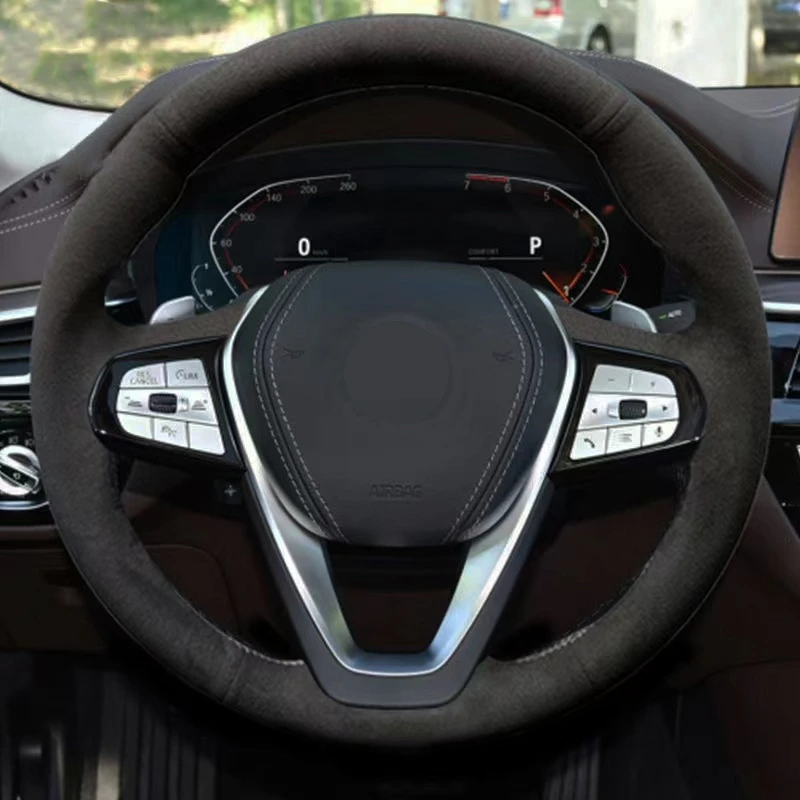 Anti-Slip Black Genuine Leather Suede Car Steering Wheel Cover For BMW G20 G21 G30 G31 G32 X3 G01 X4 G02 X5 G05 X7 G07 Z4 G29
Anti-Slip Black Genuine Leather Suede Car Steering Wheel Cover For BMW G20 G21 G30 G31 G32 X3 G01 X4 G02 X5 G05 X7 G07 Z4 G29