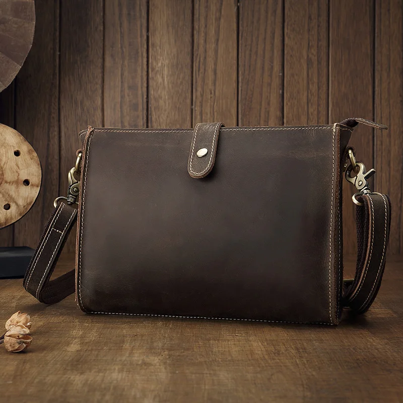 Retro Genuine Leather Clutch Bag With Wrist Belt Shoulder Bag Dual Use Men's Envelope Bag For Man Male Business Crossbody Bag
Retro Genuine Leather Clutch Bag With Wrist Belt Shoulder Bag Dual Use Men's Envelope Bag For Man Male Business Crossbody Bag