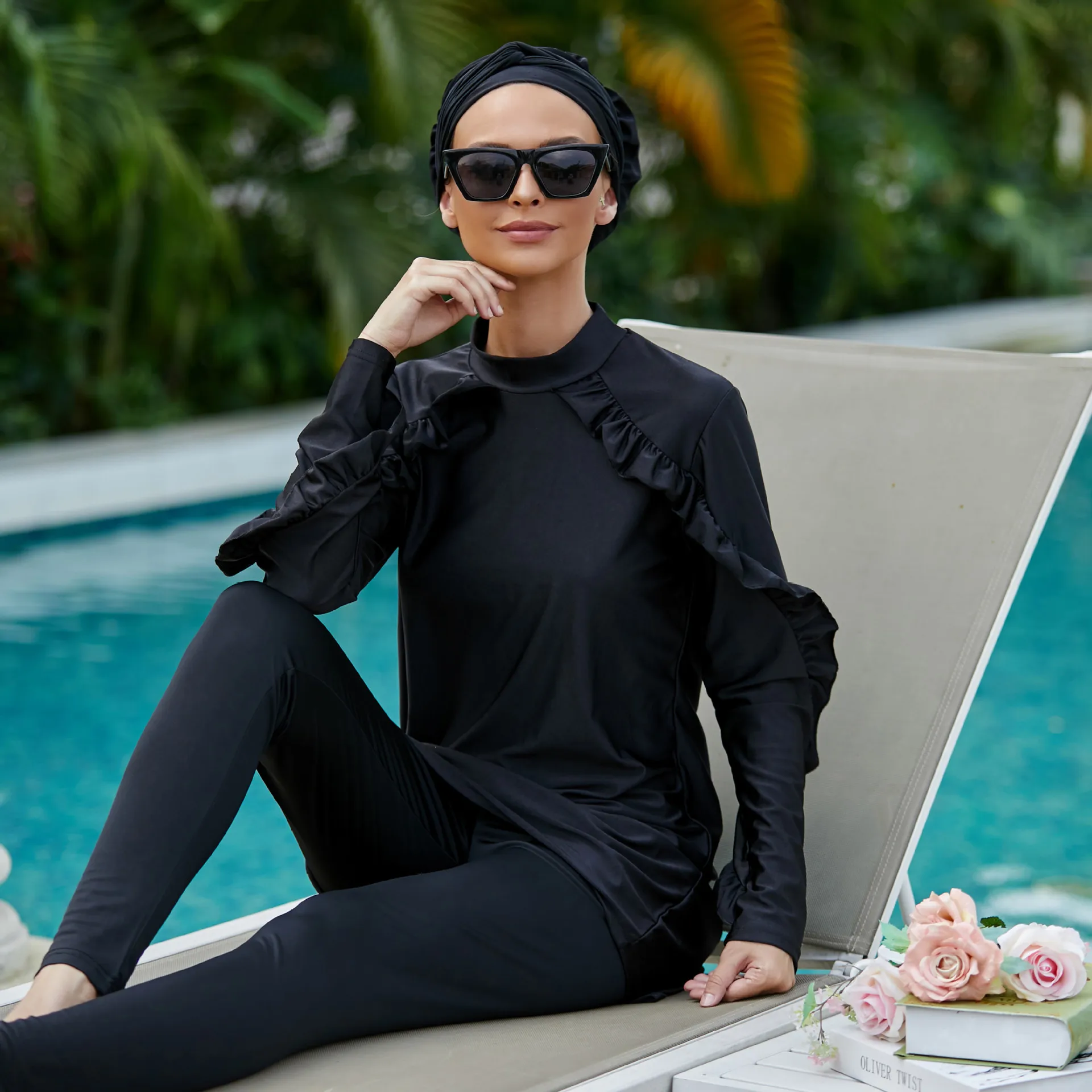 Muslim Sets Hijab Dubai Turkey Solid Three-piece Suit Fashion Musulman Swimsuit Women
Muslim Sets Hijab Dubai Turkey Solid Three-piece Suit Fashion Musulman Swimsuit Women