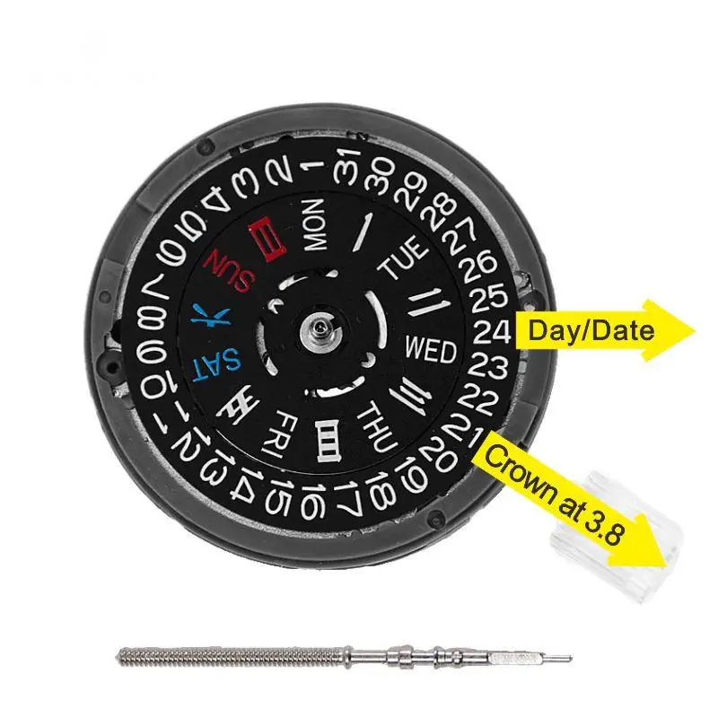 Original Nh36a Crown At 3.8 Nh36 With Date Day Week Self-winding Automatic Movement For Seiko Watch Skx007 Mod Replacement Part
Original Nh36a Crown At 3.8 Nh36 With Date Day Week Self-winding Automatic Movement For Seiko Watch Skx007 Mod Replacement Part