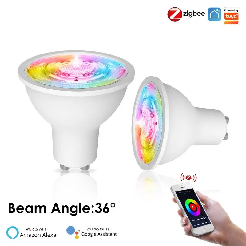 Zigbee TUYA GU10 Smart Light Bulb Spotlight RGB+CCT 90-240V 5W Dimmable 360 Angle LED Light Bulb Voice Control With Alexa
Zigbee TUYA GU10 Smart Light Bulb Spotlight RGB+CCT 90-240V 5W Dimmable 360 Angle LED Light Bulb Voice Control With Alexa