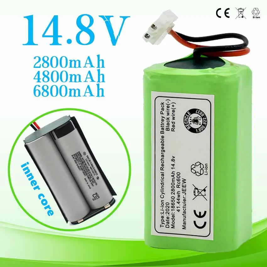 

Good quality 14.8V 6800mah Lithium ion battery for ILIFE ecovacs A4s, A4, A6, A9, V7, V7s, V7s Pro Robotic Vacuum Cleaner Chuwi