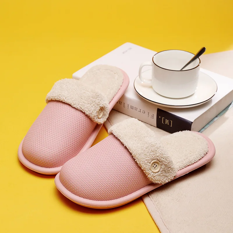 Unisex Winter Home Slippers Waterproof Button Women Cotton Slides Soft Sole Non Slip Woman Bedroom Slippers Warm Plush Slipper
Unisex Winter Home Slippers Waterproof Button Women Cotton Slides Soft Sole Non Slip Woman Bedroom Slippers Warm Plush Slipper