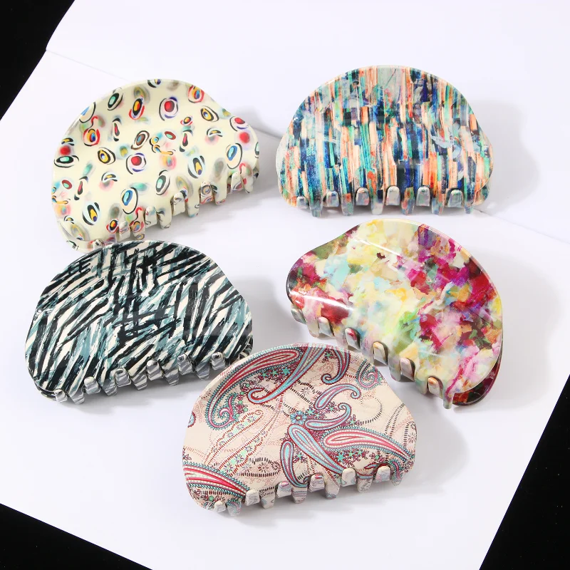 1pc Retro Graffiti Acetic Acid Claw Fashion Print Artistic Retro Quality Premium Hairpin Hair Claw Hair Clips for Girls
1pc Retro Graffiti Acetic Acid Claw Fashion Print Artistic Retro Quality Premium Hairpin Hair Claw Hair Clips for Girls