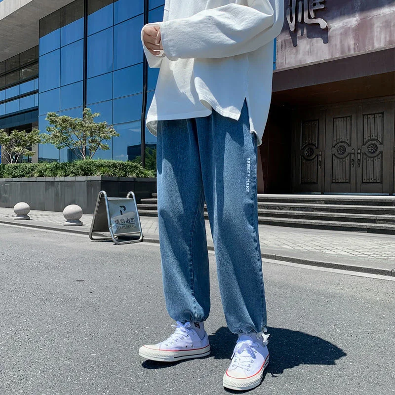 NoEstaMal Letter Graphic Elastic Waist Jeans Men Streetwear Drawstring Male Denim Pants Vintage Harajuku Loose Trousers Hip Hop
NoEstaMal Letter Graphic Elastic Waist Jeans Men Streetwear Drawstring Male Denim Pants Vintage Harajuku Loose Trousers Hip Hop