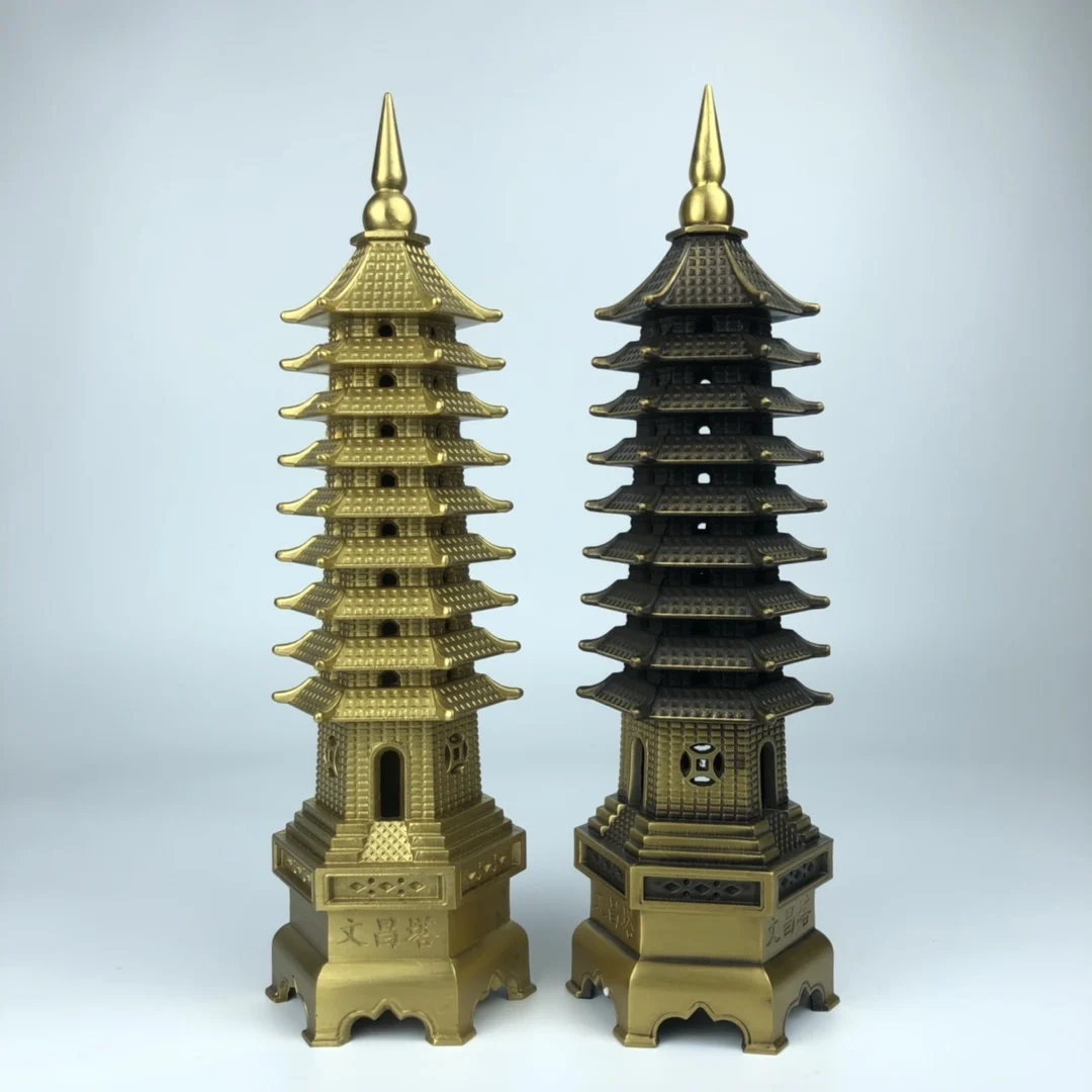 Chinese Brass FengShui Buddhism Copper Pagoda Statue Seiko die-casting Wenchang tower thirteen layers nine layers
Chinese Brass FengShui Buddhism Copper Pagoda Statue Seiko die-casting Wenchang tower thirteen layers nine layers