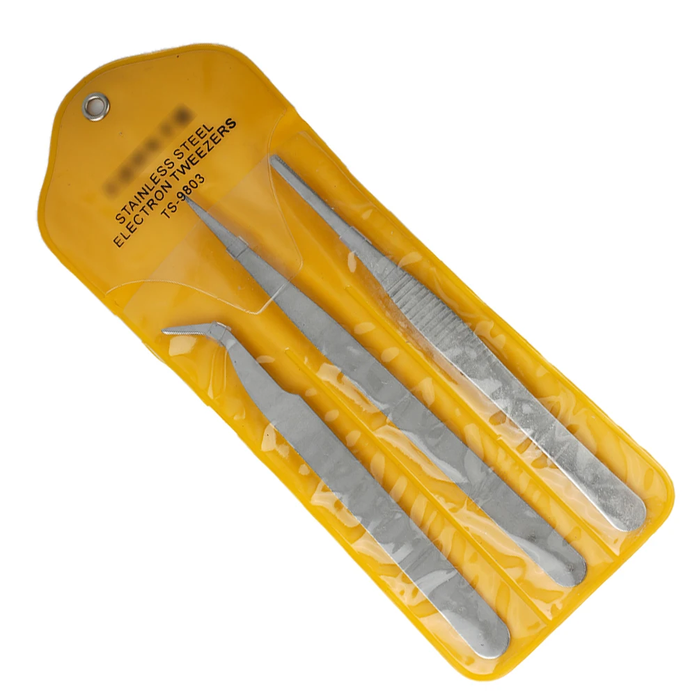 Clips Tweezers Manufacture Repair Store Stainless Steel Tools 3 Pcs Accessories Anti Slip Silver Builder Plumber
Clips Tweezers Manufacture Repair Store Stainless Steel Tools 3 Pcs Accessories Anti Slip Silver Builder Plumber