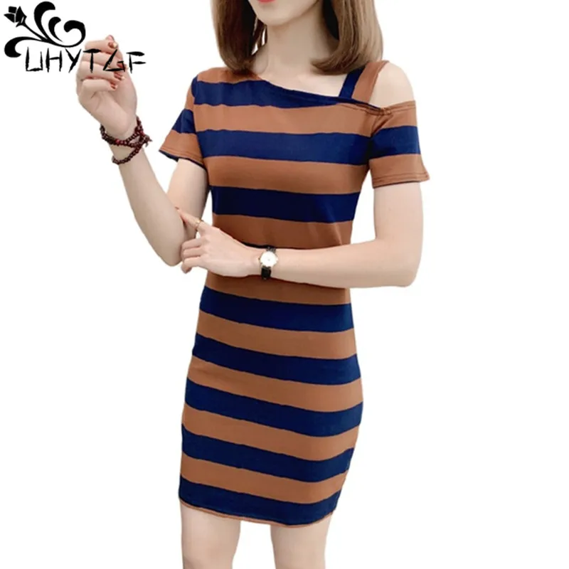 UHYTGF Fashion Women Dresses Striped Short Sleeve Sexy Dress Elegant Female Summer Clothes Vestidos Elegantes Para Mujer 3XL2399
UHYTGF Fashion Women Dresses Striped Short Sleeve Sexy Dress Elegant Female Summer Clothes Vestidos Elegantes Para Mujer 3XL2399