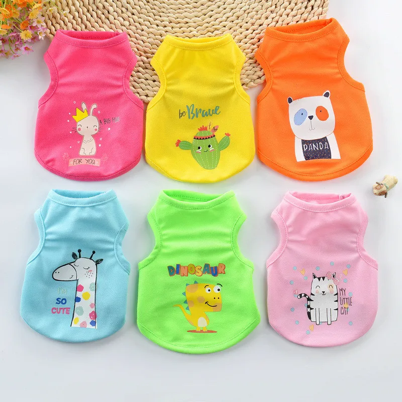 Cartoon Pet Clothes Summer Dog Vest Cute Puppy Cat T-shirt Bichon Pomeranian Chihuahua Small Dog Clothes Costume
Cartoon Pet Clothes Summer Dog Vest Cute Puppy Cat T-shirt Bichon Pomeranian Chihuahua Small Dog Clothes Costume
