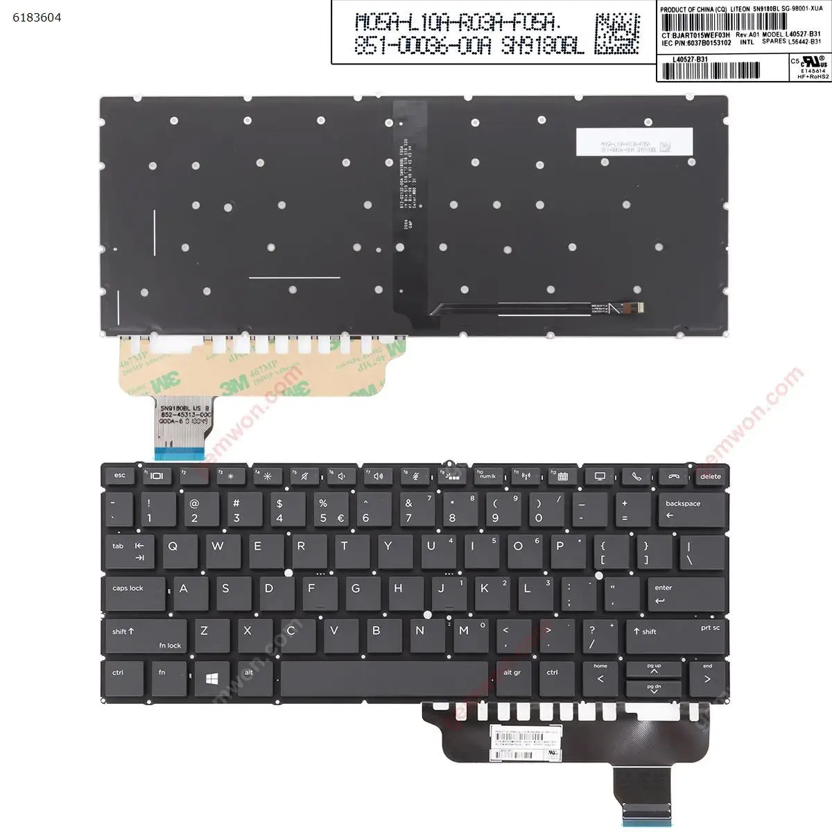 US QWERTY новая сменная клавиатура для HP EliteBook x360 830 G5/G6 с черной подсветкой (подходит только для серии X360) Φ 6037B0153102
US QWERTY новая сменная клавиатура для HP EliteBook x360 830 G5/G6 с черной подсветкой (подходит только для серии X360) Φ 6037B0153102