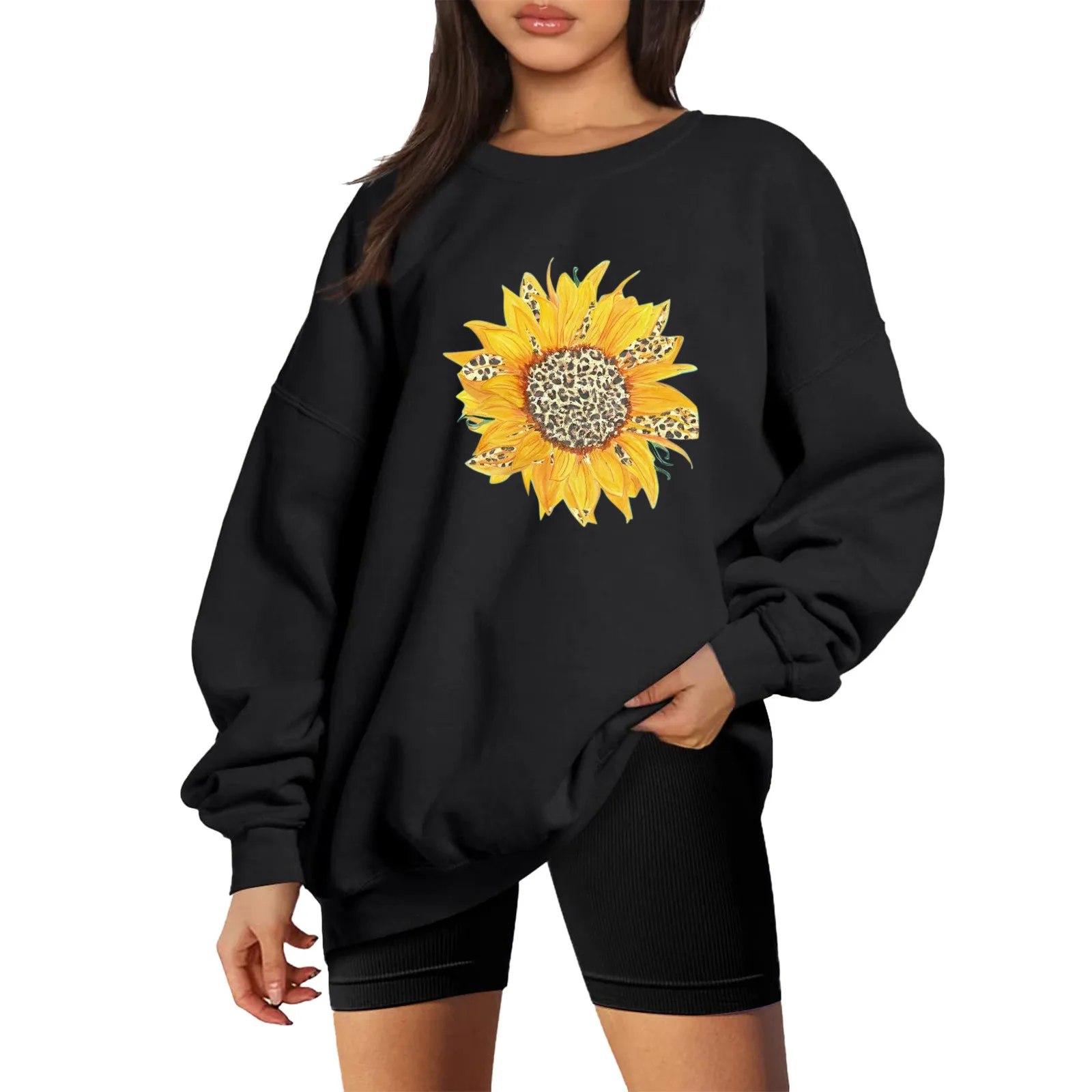 Womens Autumn And Winter Loose Top Solid Color Shoulder Sleeve Hoodless Pullover Sweatshirt daily shirt Basic Pullover Top Kpop
Womens Autumn And Winter Loose Top Solid Color Shoulder Sleeve Hoodless Pullover Sweatshirt daily shirt Basic Pullover Top Kpop