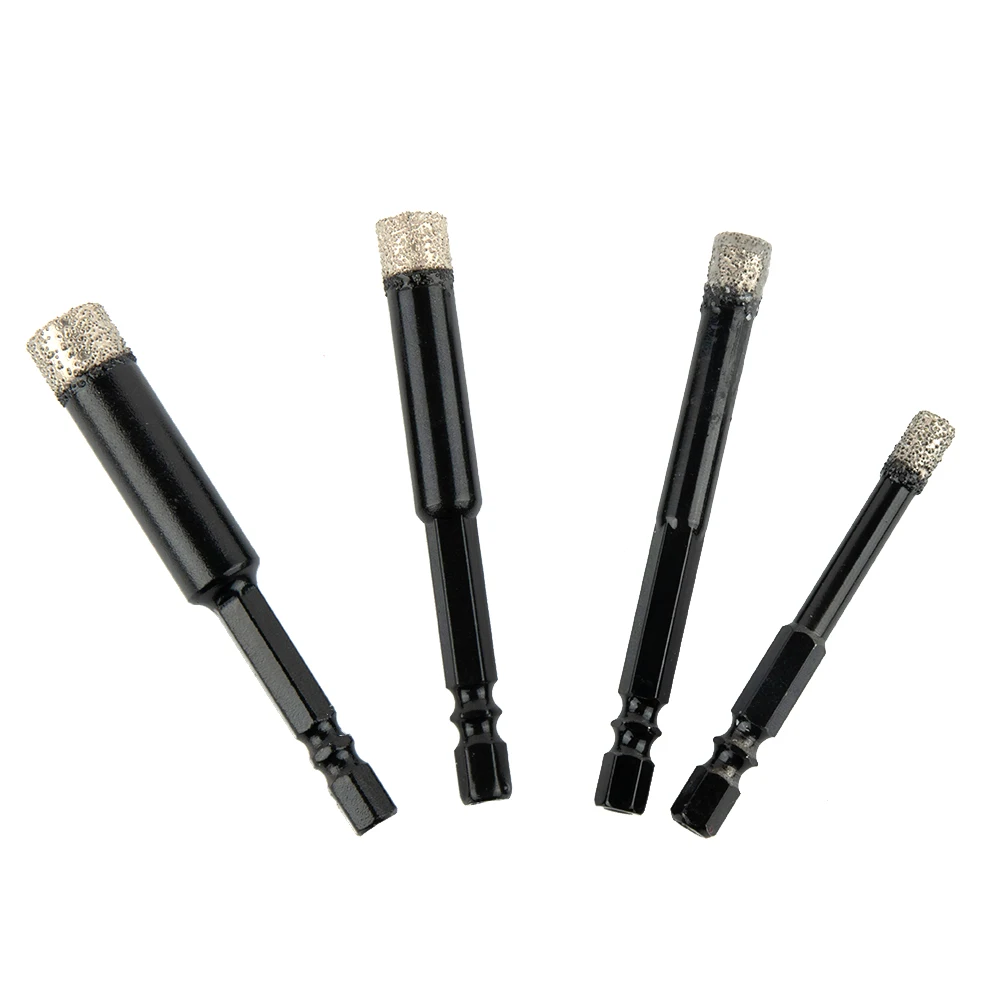 4pcs 6/8/10/12mm Diamond Dry Drill Bit Holesaw Cut For Marble Granite Tile Porcelain 6.35mm Hexagon Shank Drill Bits
4pcs 6/8/10/12mm Diamond Dry Drill Bit Holesaw Cut For Marble Granite Tile Porcelain 6.35mm Hexagon Shank Drill Bits